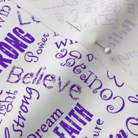 Cancer and cause Positive Words - Purples