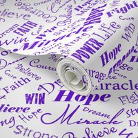 Cancer and cause Positive Words - Purples