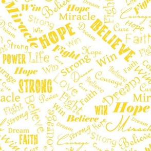 Cancer Positive Words - Yellows