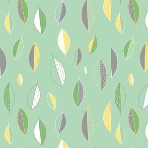 Gender Neutral Soft Green Abstract Leaf