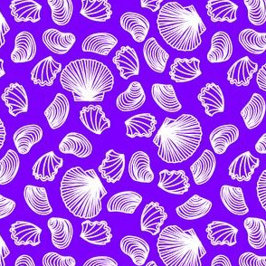 Seashells (white on light purple)