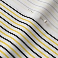 Seaside Summer Vertical Stripes - Wide White Ribbons with Black and Pineapple Passion - Small Scale