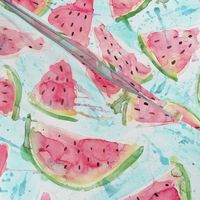 Fresh Watermelons - watercolor