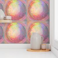 GLOBE TILES SWEET SPRING SUNRISE MARBLED IN PINK AND GREEN