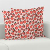 oranges fabric // citrus summer fruit design orange florida oranges fabric - blush