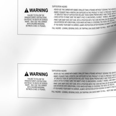 Safety Warning Label, 8-35, Woven Wraps