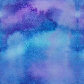Abstract Blue Watercolor