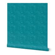 Floral Scribbles - Garden - Teal