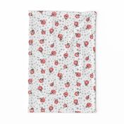 Watercolor Lady Bird ladybug ||  Spots polka dots insect gray grey white black red pink animal _ Miss Chiff Designs