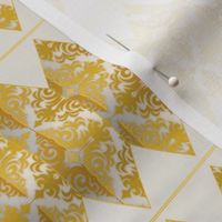 Gold & Silver  Diamond Damask