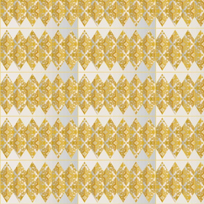 Gold & Silver  Diamond Damask