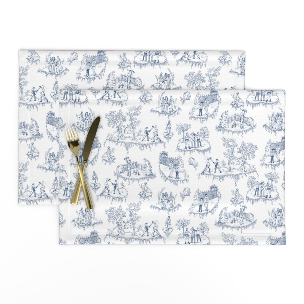 Zombie Toile - Blue on White