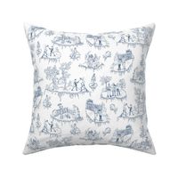 Zombie Toile - Blue on White