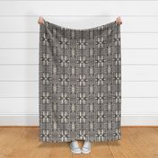 woven patchwork  gray and brown