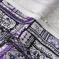 woven patchwork purple