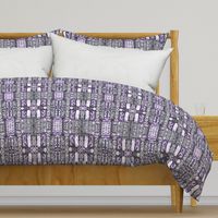 woven patchwork purple