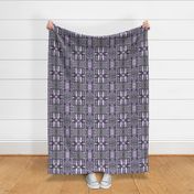 woven patchwork purple