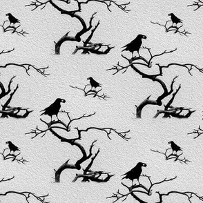 branch and crow in gray - potter's world