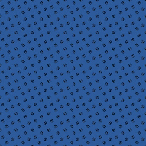 Trotting paw prints coordinate - dark blue