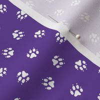 Trotting paw prints coordinate - winners purple