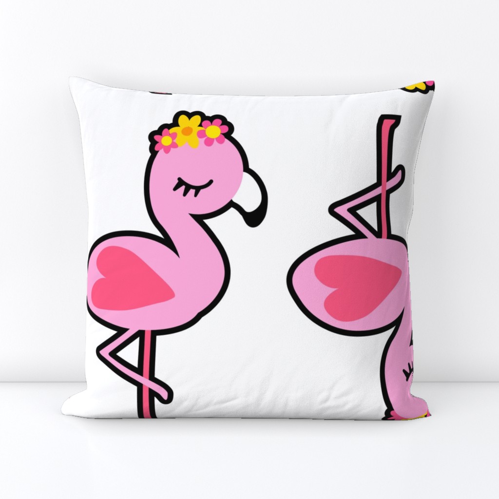 flower flamingo pillows