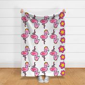 flower flamingo pillows