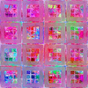 ART GLASS MOSAIC TILES WINDOW MULTICOLOR DELICIOUS PINK