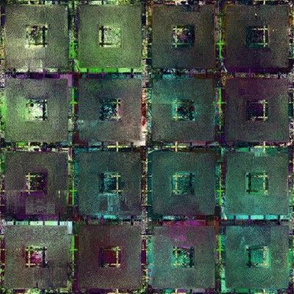 ART GLASS MOSAIC TILES WINDOW MULTICOLOR UNDERGROWTH PLUM TEAL MIST