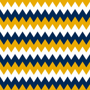 Blue Gold White Chevrons