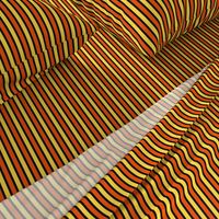 Seaside Summer Vertical Stripes  - Narrow Deep Black Ribbons with Pineapple Passion and Tangerine