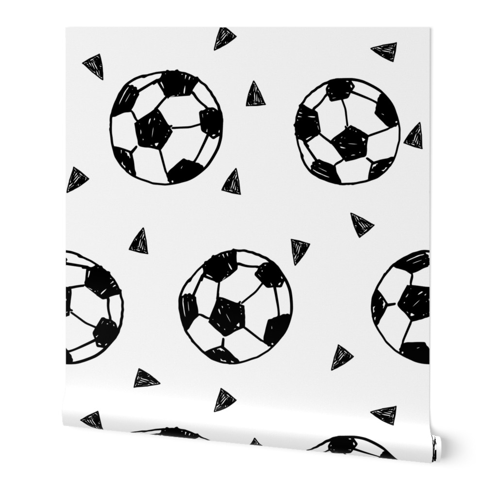 soccer fabric // soccer ball fabric black and white sports fabric soccer