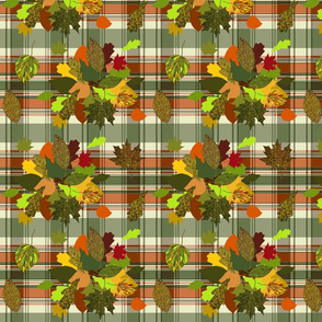 Autumn Plaid repeat - orange