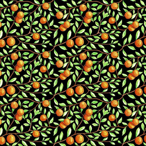 oranges in the tree (black)