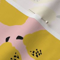 lemons fabric // simple sweet fruits fabric scandi style simple design by andrea lauren - pale pink