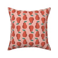 pears fabric // pear fruit design pear fabric cute nursery fabric by andrea lauren - red