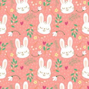 Spring Floral Woodland Bunnies