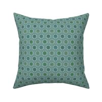 Spiral Calligraphic Dots Green