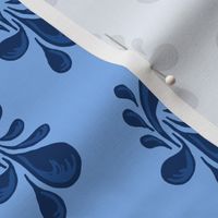 Porcelain Blue Drops Design