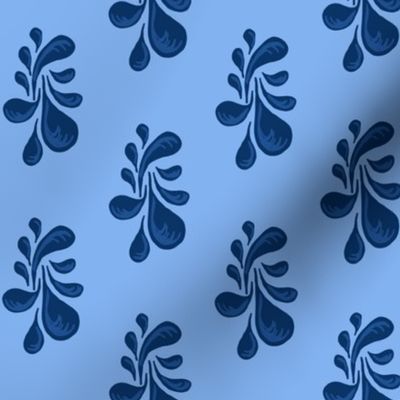 Porcelain Blue Drops Design