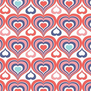 Groovy Kind Of Love - Retro Valentine's Day Hearts Pink