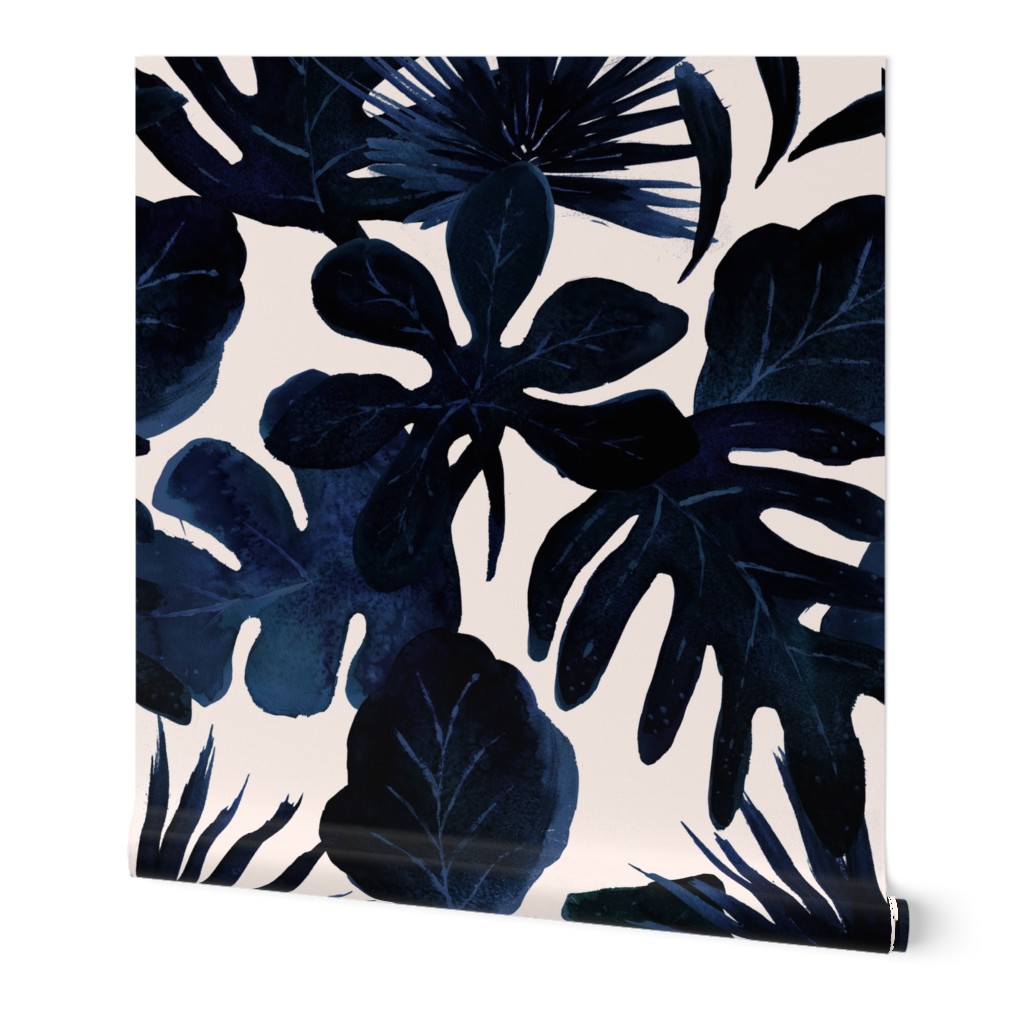 Tropical Leaves Midnight