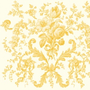 Faded Rococo Roses buttercup