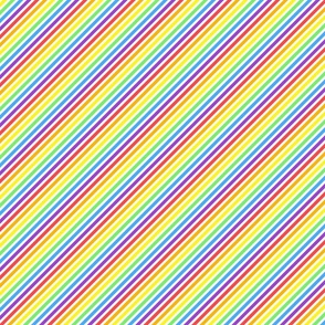 Rainbow Diagonal Stripes