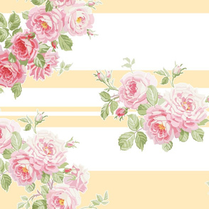 May Day  Summer Roses buttercup stripe