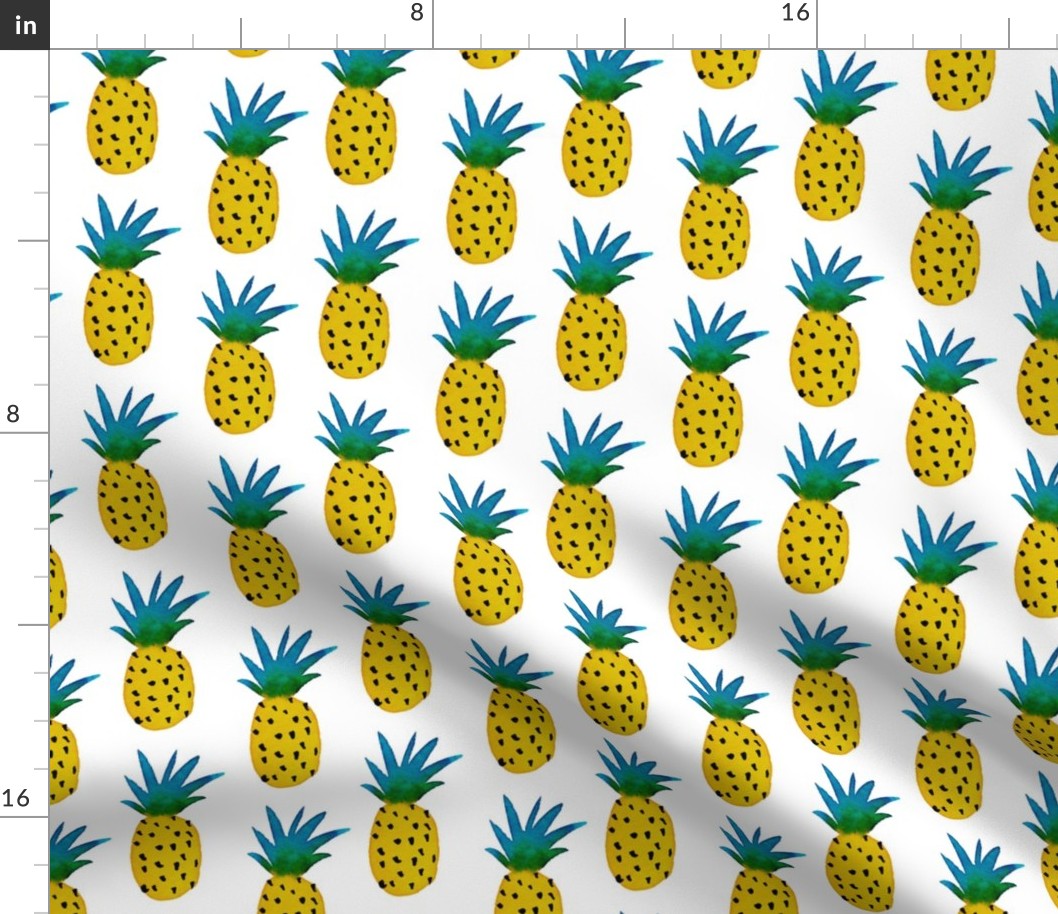 watercolor pineapples