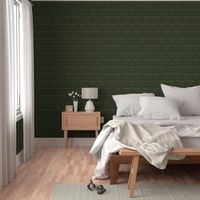 Green pattern with damask.