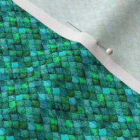 1/6 scale Greens + Aquamarine Mermaid or Dragon Scales, after Fabergé, by Su_G_©SuSchaefer 