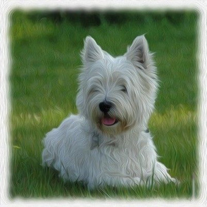 west highland terrier - painted