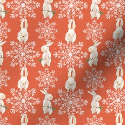 Winter Bunnies and Snowflakes - Yuletide