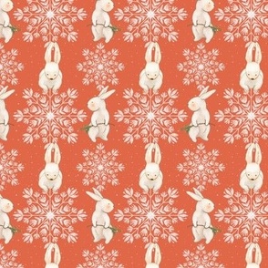 Winter Bunnies and Snowflakes - Yuletide